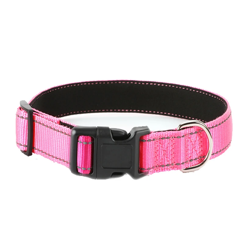 

Reflective Soft Neoprene Padded Breathable Nylon Pet Collar Adjustable for Small Medium Large Dogs, More colors for option