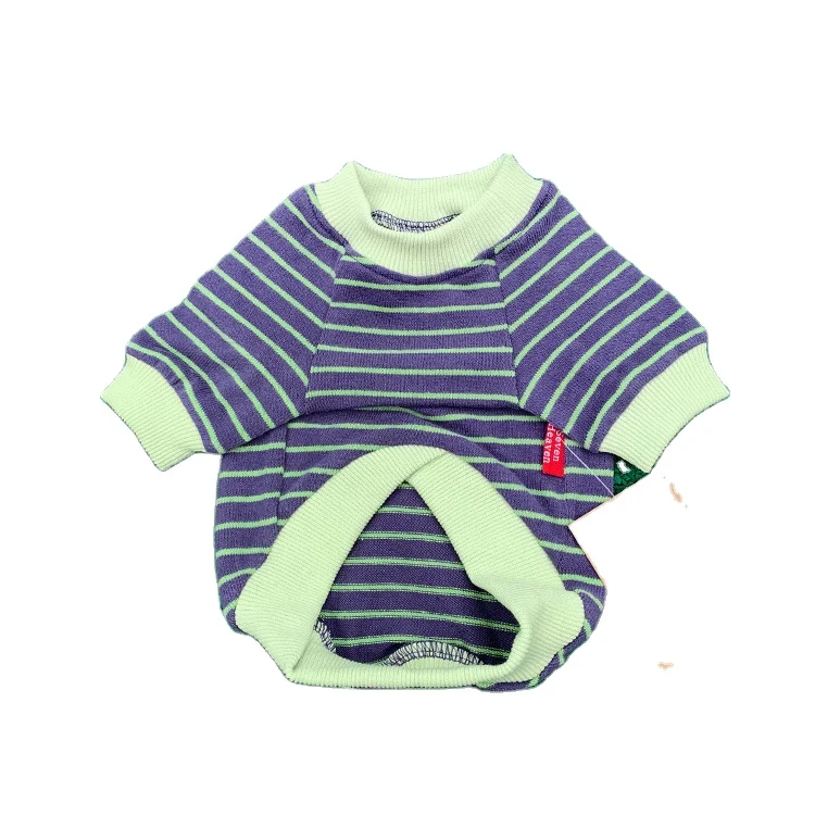 

Factory Striped cotton parent-child outfit pet clothing dog clothes ropa para perros sublimation cooling pet clothes summer usa, Pink blue