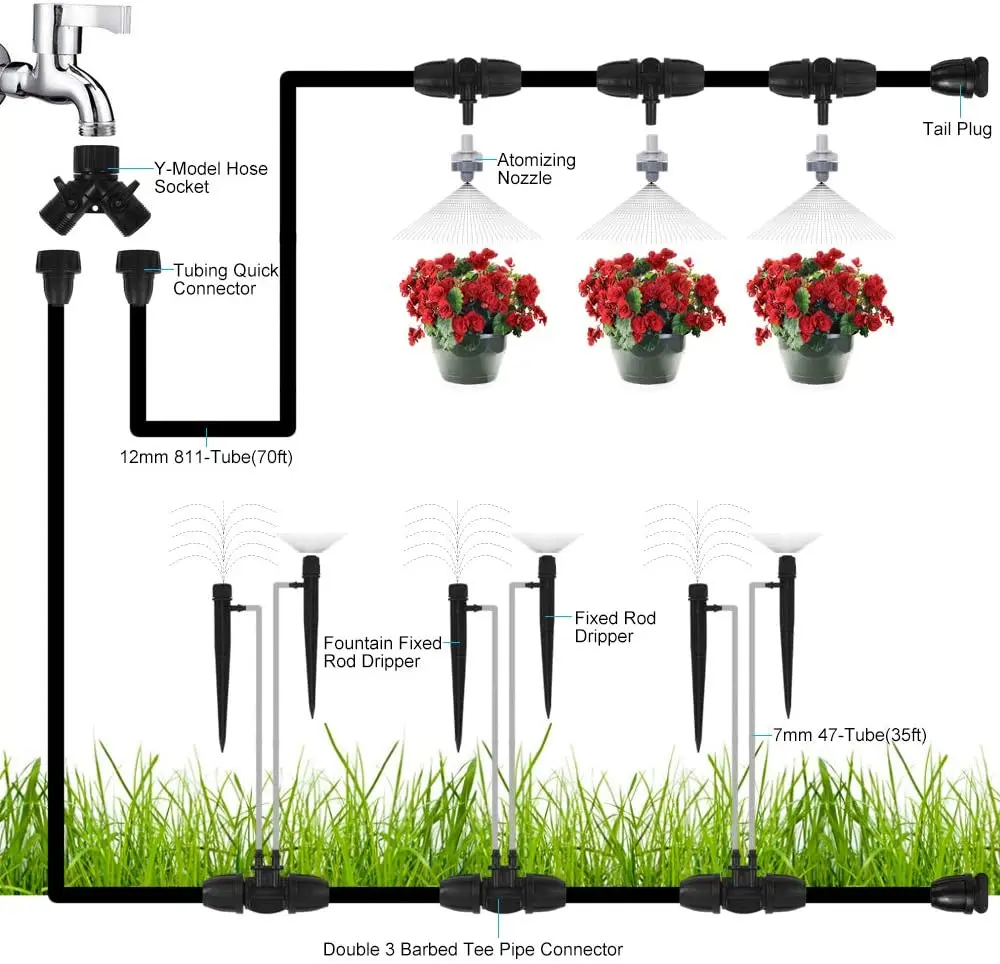 

garden set drip irrigation pipe system water hose