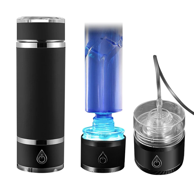 

2021 New SUS 316 stainless steel portable SPE/PEM hydrogen water generator bottle with inhalation for health treatment