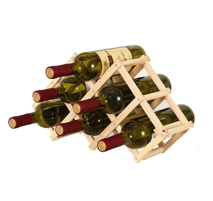 

Many bottles can be placed natural wooden bamboo wine rack
