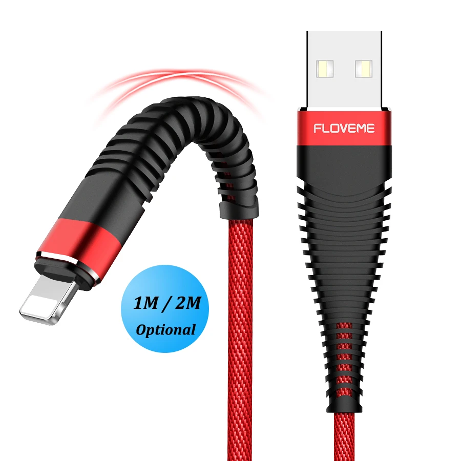 

Free Shipping 1 Sample OK FLOVEME New Design 2 M For Lighting Usb Phone Charger 2M Data Charging Cable For iPhone For Apple