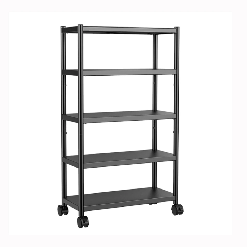

Direct Selling Silver Stainless Steel Non-Folding Mobile Shelf, Black