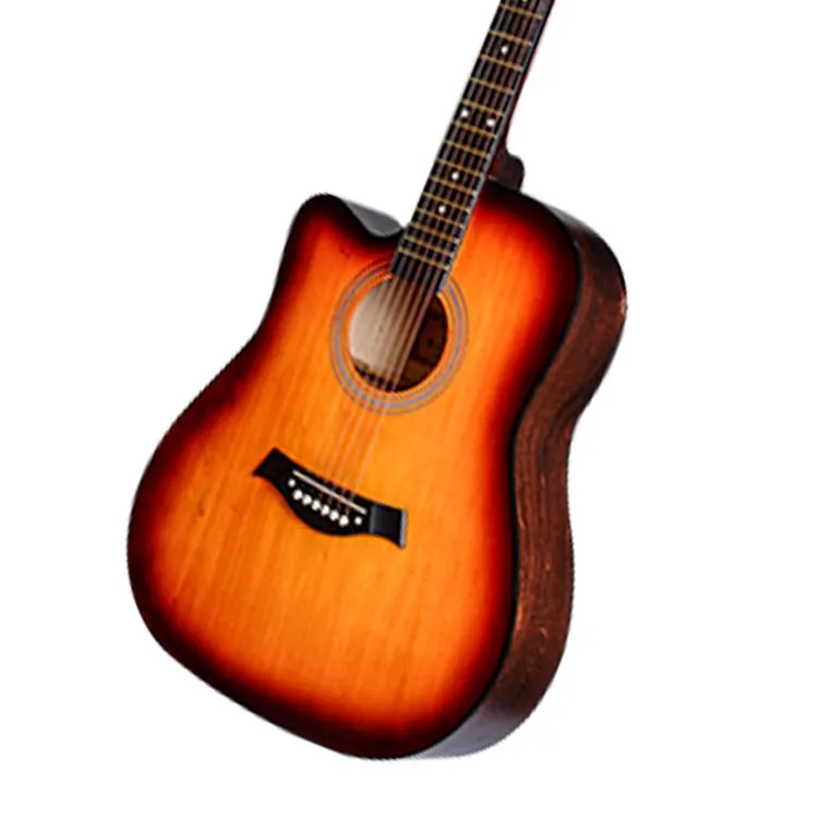 

Sunburst Basswood 41 inch cutaway 6 Strings acoustic guitar red