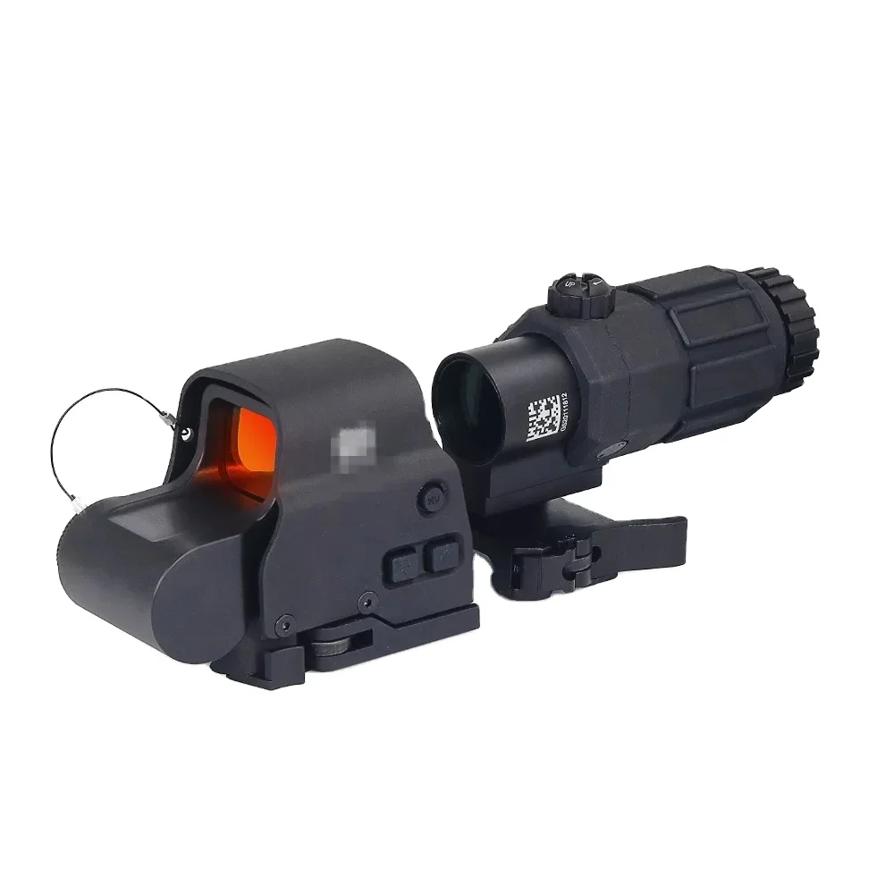 

558 + G33 Adjustable Black Holographic Weapon Sight with 68 MOA Ring and 1 MOA Dot-Dash Line, Matte black