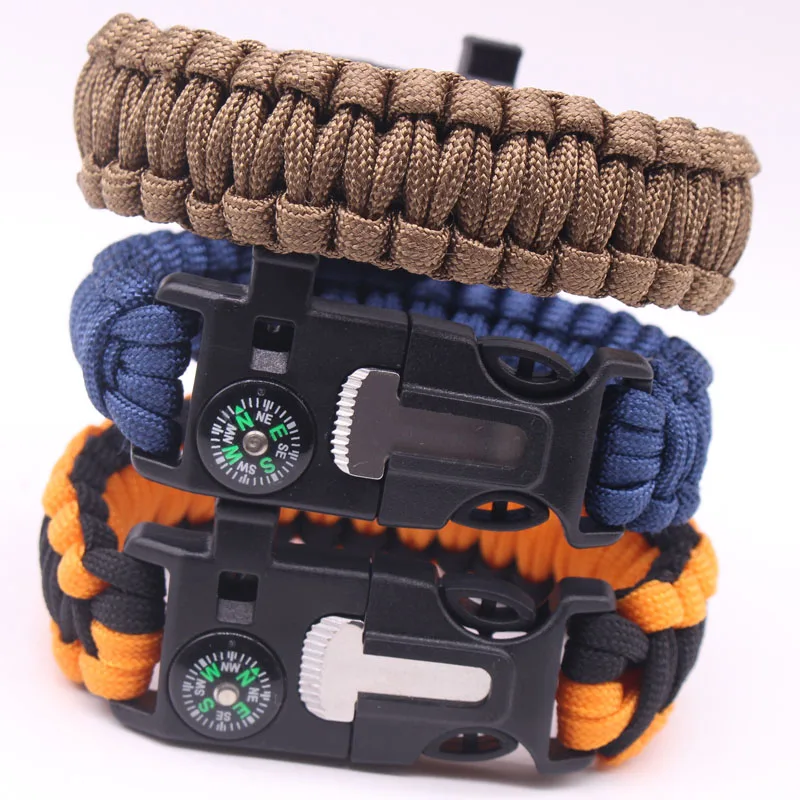 

New Outdoor Camping Cheap Tactical Gear Tools Paracord Survival kit Bracelet