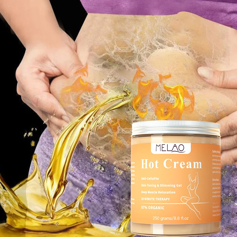 

MELAO Wholesale Private Label natural organic quickly anti cellulite Weight Loss Sweat Cream Fat Burn Gel Removal Hot Cream