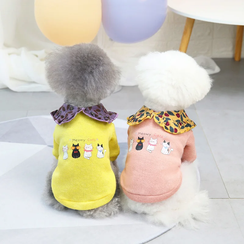 

JXANRY New Pet Designer Dog Clothes Wholesale Small Warm Dog Winter Clothes Sweater, Blue,yellow,pink