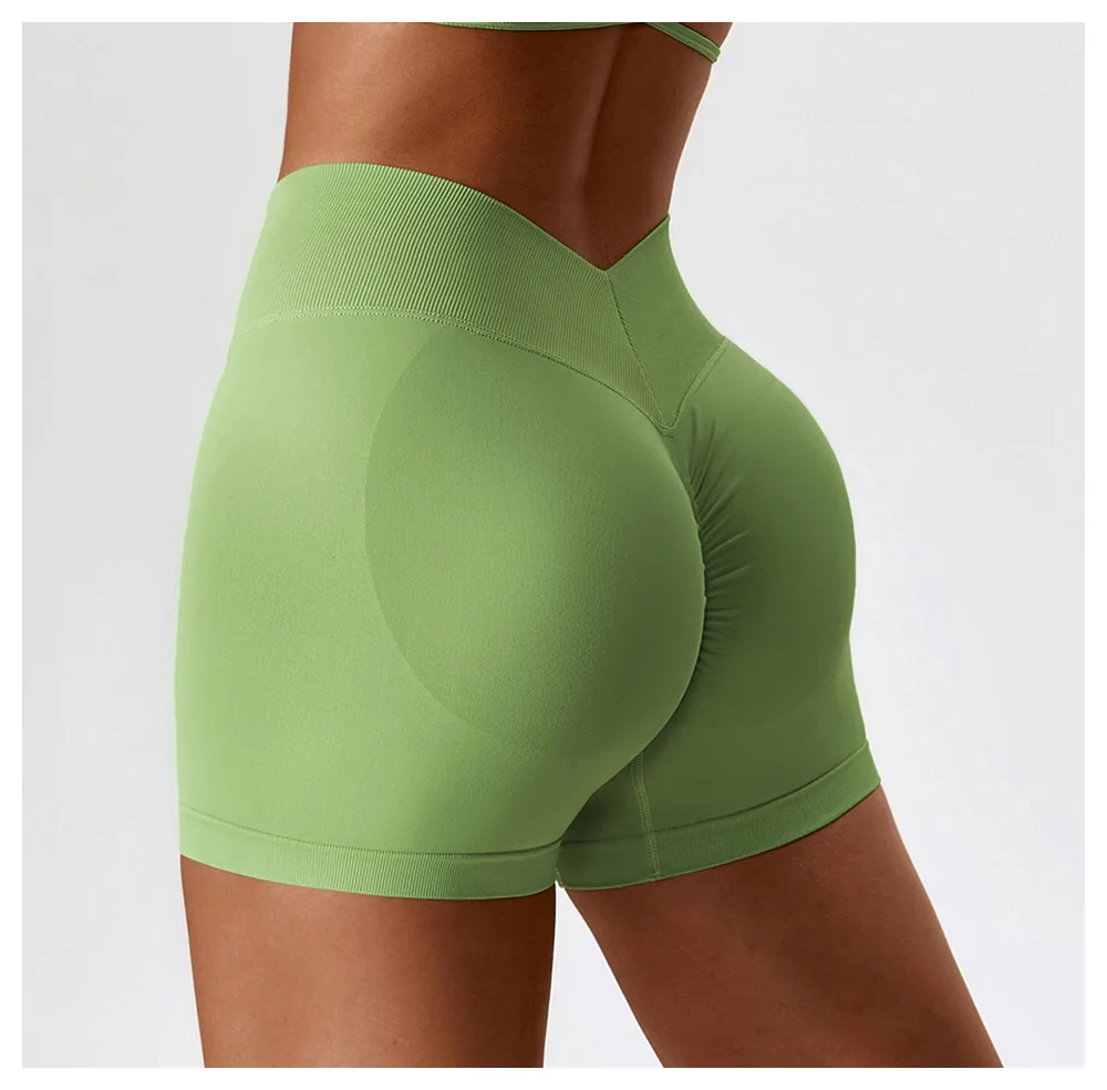 

Seamless High Waist Yoga Shorts with Tight Abdomen and Hip Lifting Fitness Pants for External Running and Sports Shorts
