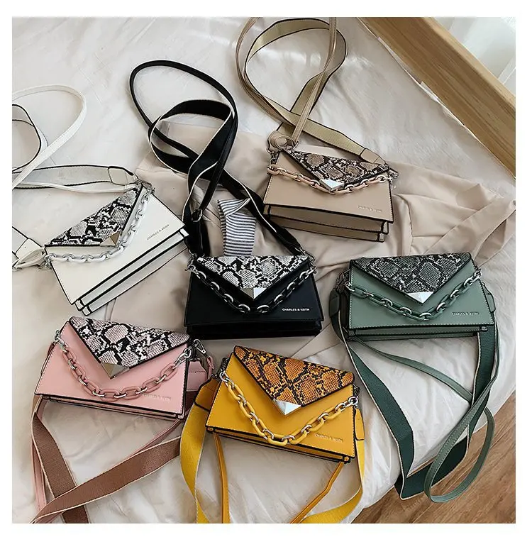 

Wholesale Latest Korean Purses Fashion Shoulder Handbag Ladies Snake Pattern Bags