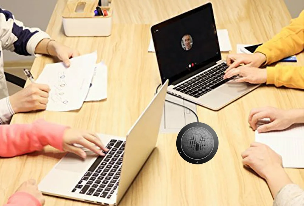 microphone wire speaker usb speakerphone with lights - ANKUX.COM