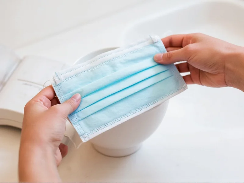 Proper face mask storage and cleaning setup