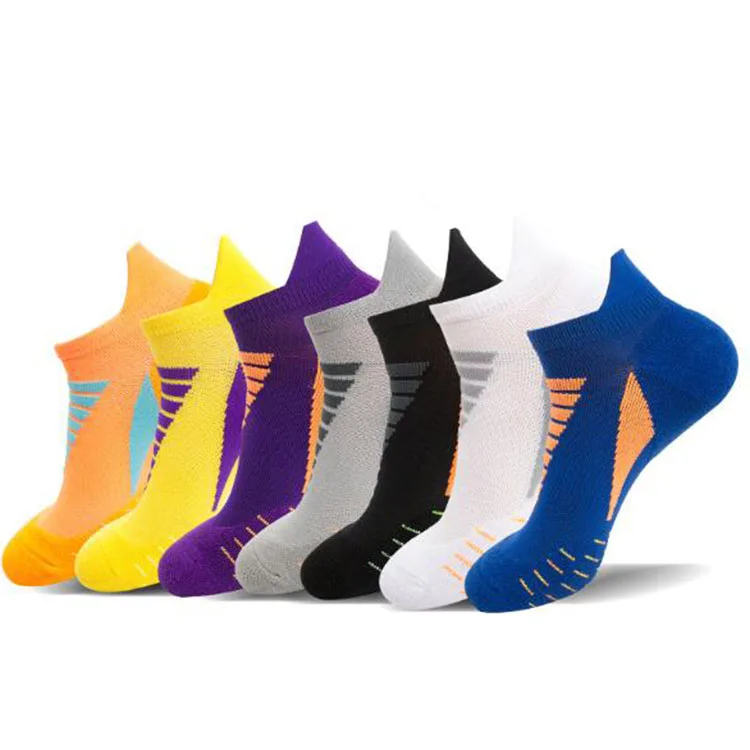 

Wholesale Mens Low Cut Ankle Athletic Socks Cotton Mesh Cushioned Running Ventilation Sports Tab Sock, Customized color