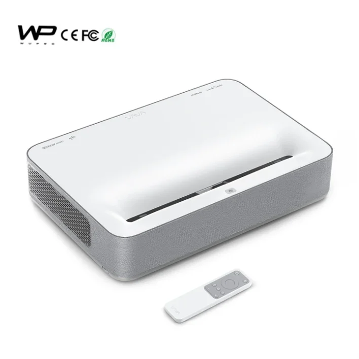 

New Arrival VAVA 4K UST Laser Projector Ultra Short Throw Laser Projector 4K 3D Projector, Black, white