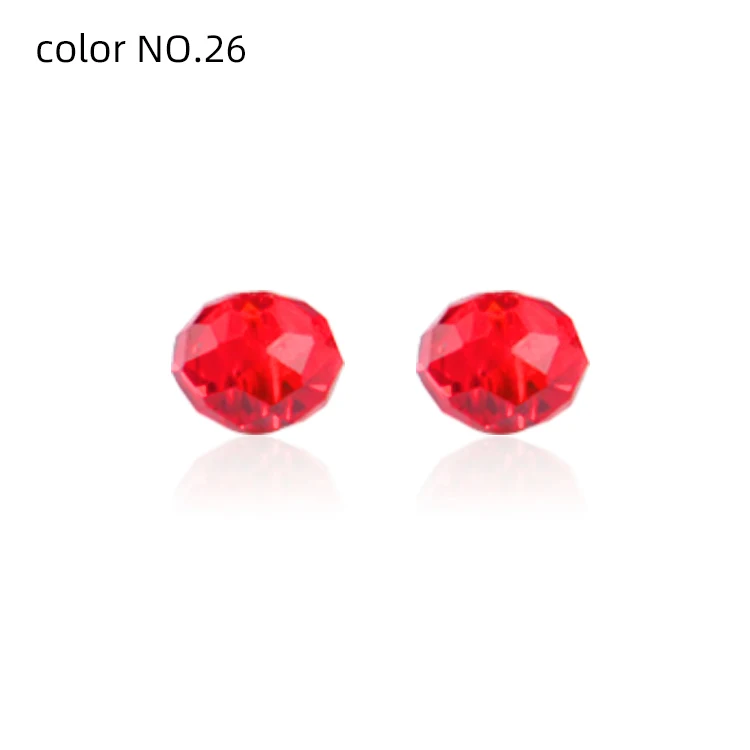 

JC crystal beads gold Rondelle beads  Red Color