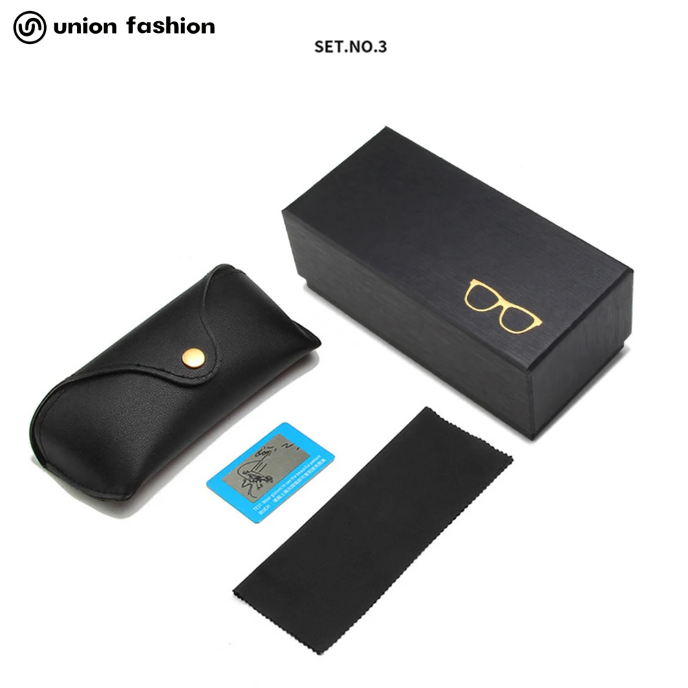 

Low MOQ Custom Logo Designed Full Set Gift Paper Box Sunglasses Cases With Mirofilber Cloth Pouch Polarized Test Card