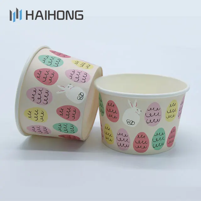 
Custom LOGO printing disposable paper yogurt cup ice cream paper cup 