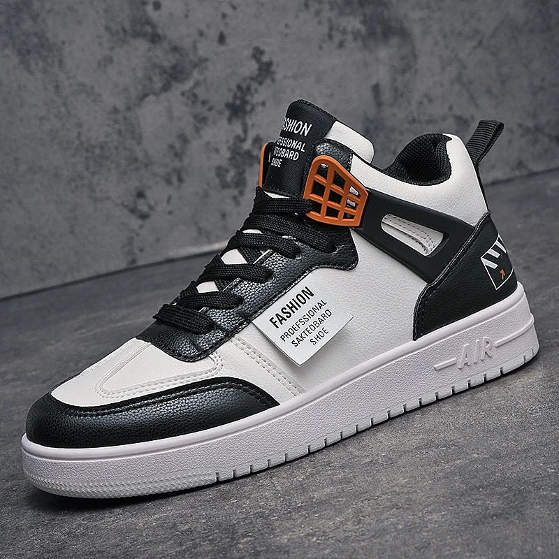 

China Boy High Quality Leather Casual Shoes Fashion Sneakers Thick Sole Top Male Boots Shoes Outdoor Mens Footwear Men Designer, 3 colors