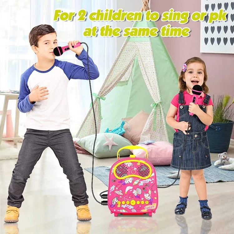 Mp3 player music speaker, microphone speaker, mini super cute kids bluetooth speaker with microphone - ANKUX.COM