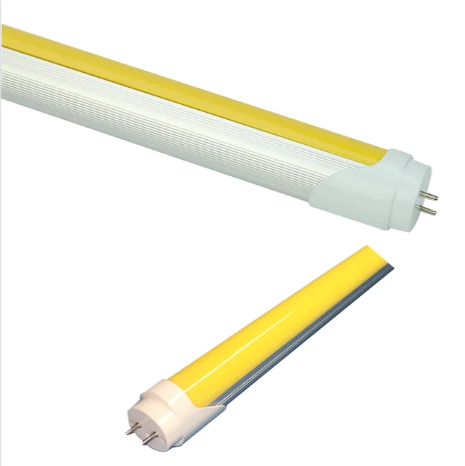 yellow cover t8 led tube light 0.6m 1.2m 1.5m 3000K Anti UV