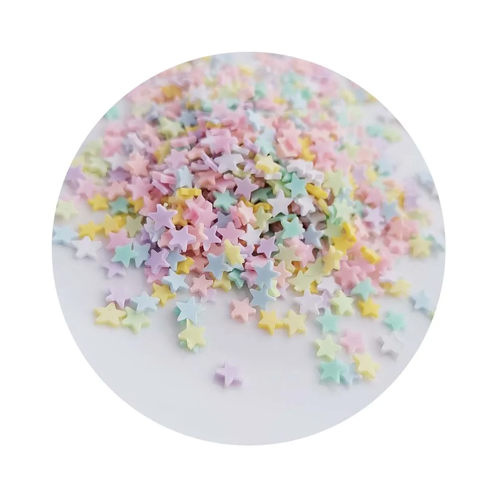 Hot Sale Star Polymer Clay Slices Diy Slime Filler Craft Shaker Quicksand Making Supplies