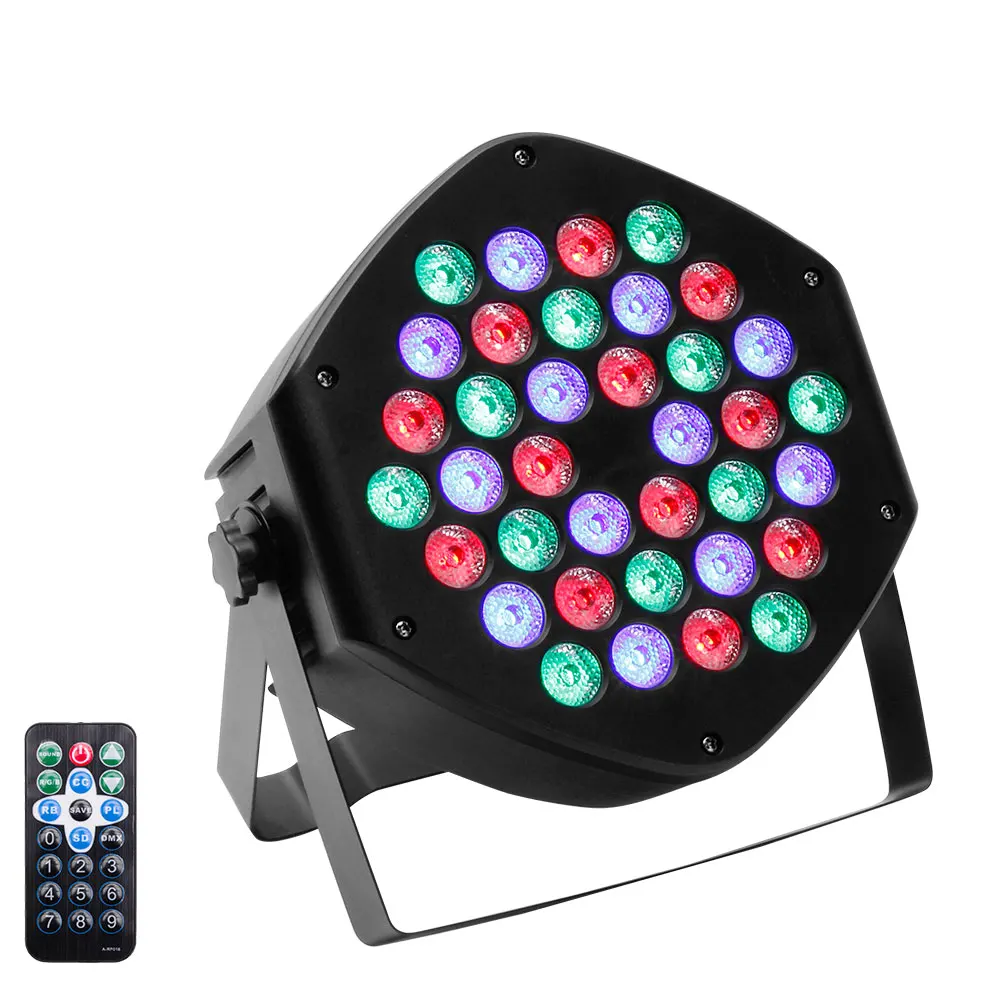 

U`King RGB 36 LEDs Monochrome Par Light Stage Effect Light with Remote Controller 7CH DMX Sound Control for DJ Club Party Sho
