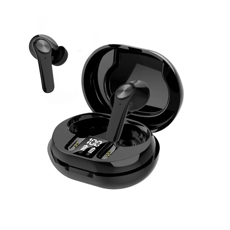 

High Quality D01 Real ANC TWS Wireless Earphone Noise Cancelling Headphones Earbuds New Music Sports in ear mini Earphone, Black white