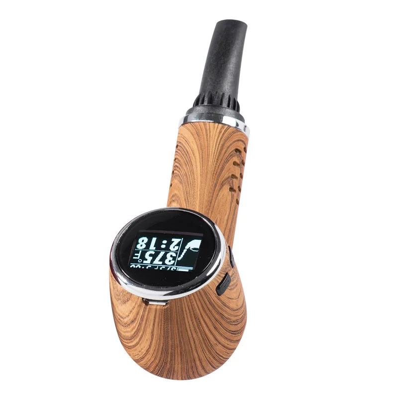 

dry herb pipe Vaporizer 2020 smoking pipe dry herb vaporizer Wooden epipe with Ceramic heating chamber