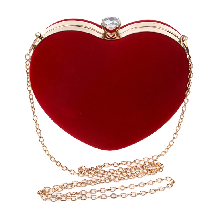 

Premium Bag Chain Sling Shoulder Bag High Quality Small Red Heart Trendy Woman Handbag For Woman