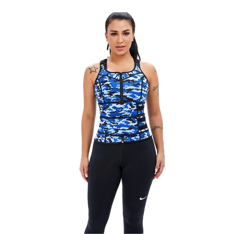 

Camouflage Print Triple Compression Straps Neoprene Waist Trainer For Woman, Customizes color