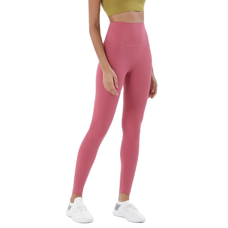 

Wholesale High Quality Nylon Npandex Neon High Waist Breathable Fitness Leggings Sexy Yoga Pants With Pockets For Women, As picture