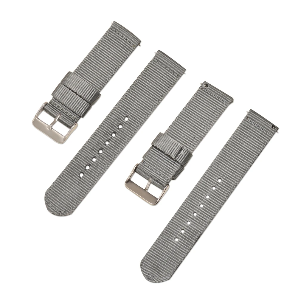 Wholesale 18mm 20mm 22mm 24mm Luxury Canvas Nylon Smart Watch Band Strap