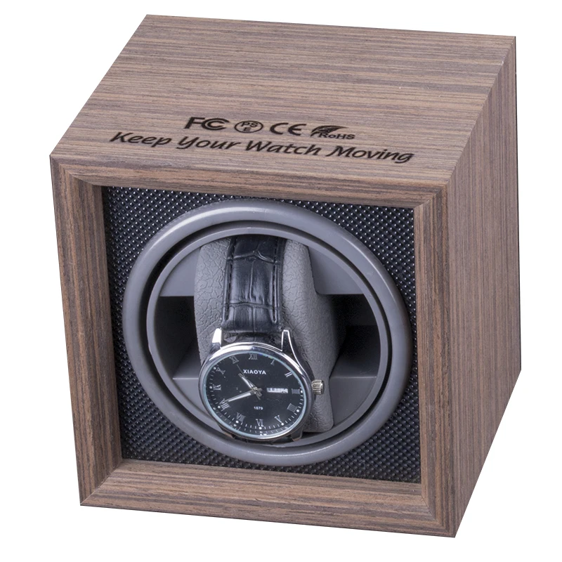 

Luxury Small One Slots Watch Box Wooden Winder Wolf Walnut Watch Box Parts Gift Watch Winder Kit