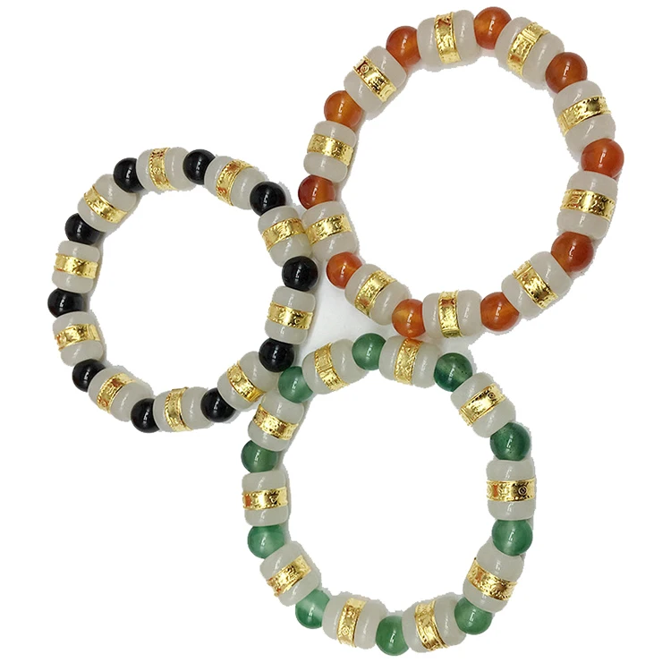 Gold Inlaid Hetian Jade Passep