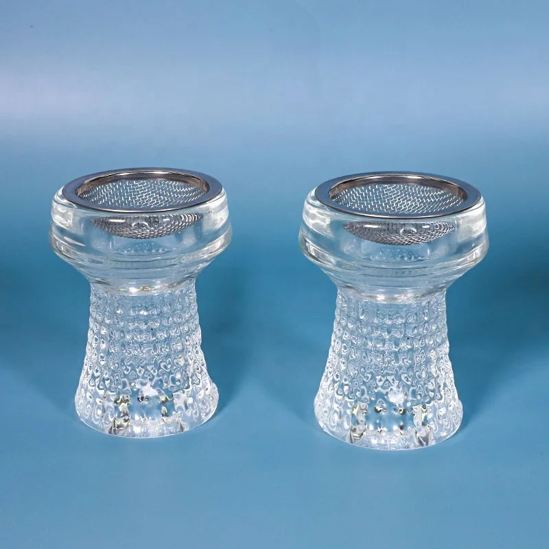 

UKETA high quality transparent color glass head shisha glass crystal hookah bowl accessoriesr