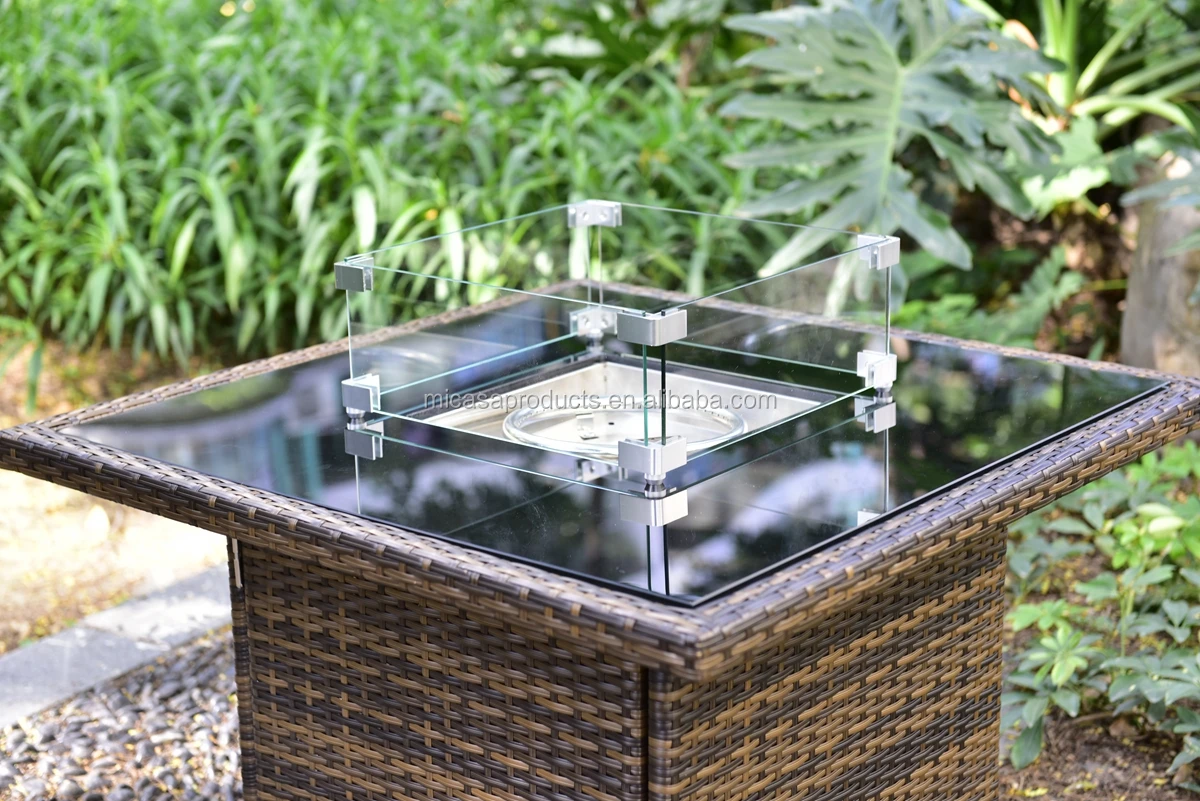 Firepit Fire Pit Windproof Glass Flame Glass Wind Shield Guard