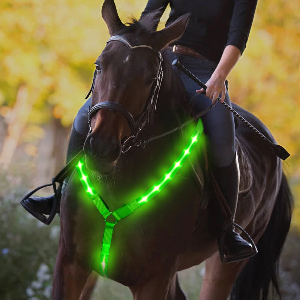 

High Quality Flashing LED Light Horse Harness For Horse