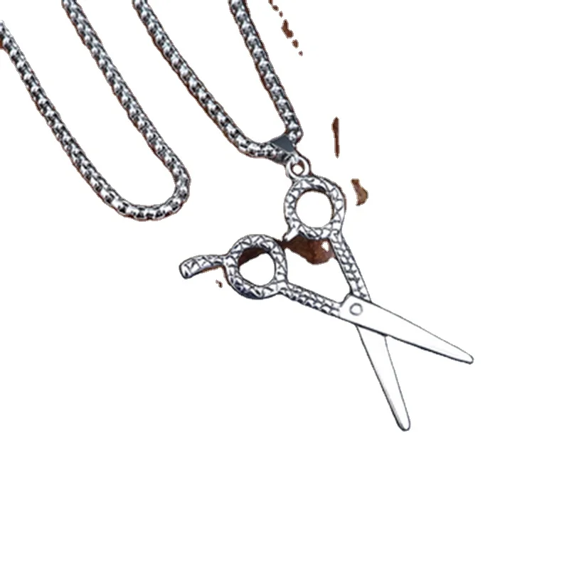 

Vintage stainless steel necklace pendant punk shaver double blade design creative label men's jewelry necklace