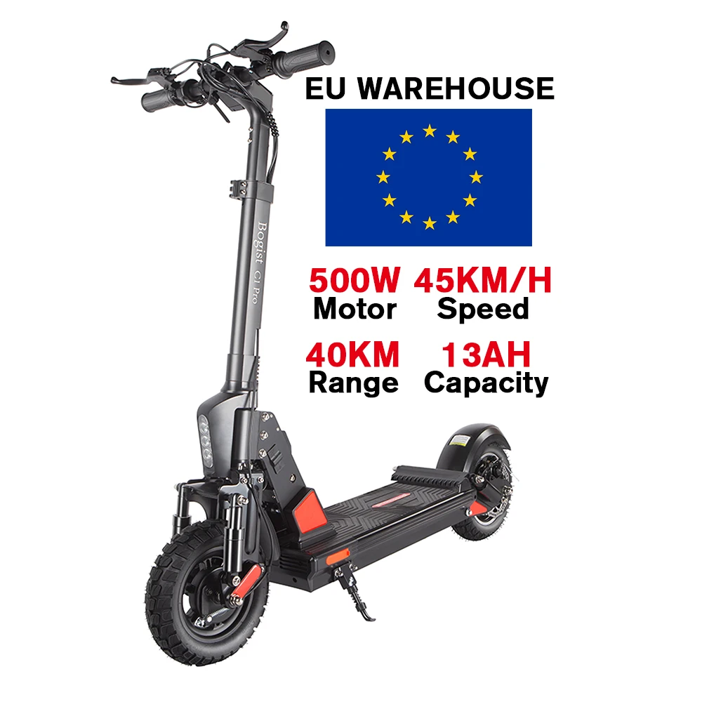 EU Warehouse Electric Scooter BOGIST C1pro Strong 500w Large capacity 48v 13a Long range 40km Easily Folding Scooter