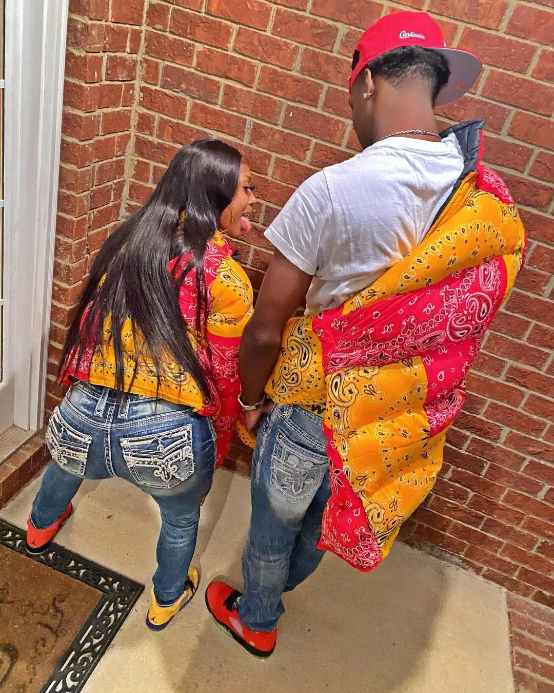 

NS032 Super popular fashion bandana puffer coat winter bubble coats unisex bandana coat for ladies