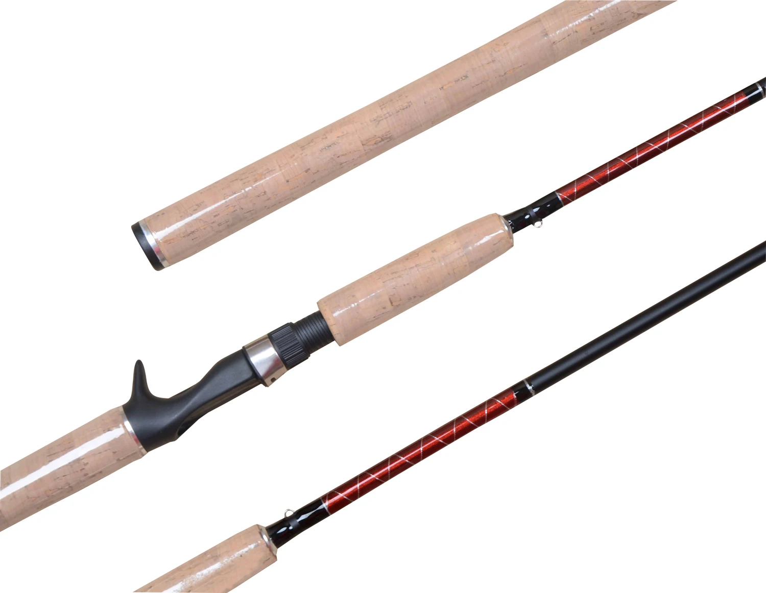 

wholesale hand made carbon bait casting fishing rod, Black or customised