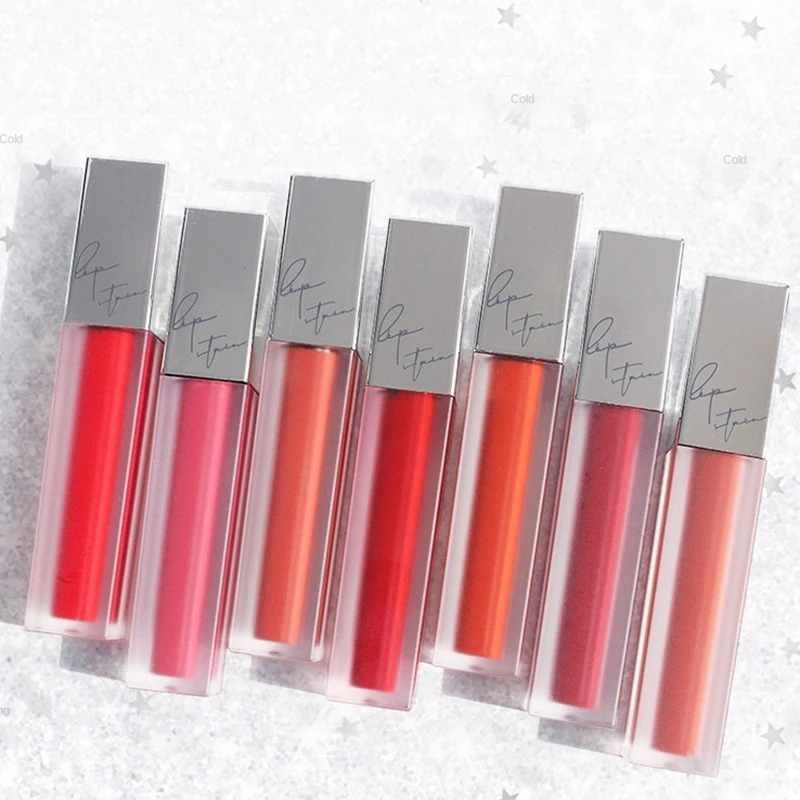 

Cheap 6 Colors Clear Square Tube Lipgloss Velvet Matte Lipgloss Custom Logo Private Label, Multicolors