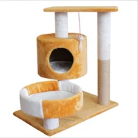 

Saiweisi platform cat house scratching hammock climber wood sisal cat tree