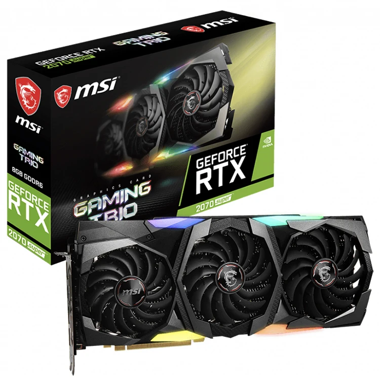 

MSI NVIDIA GeForce RTX 2070 SUPER GAMING TRIO 8G Graphics Card with GDDR6 Memory High Performance Support Ray Tracing