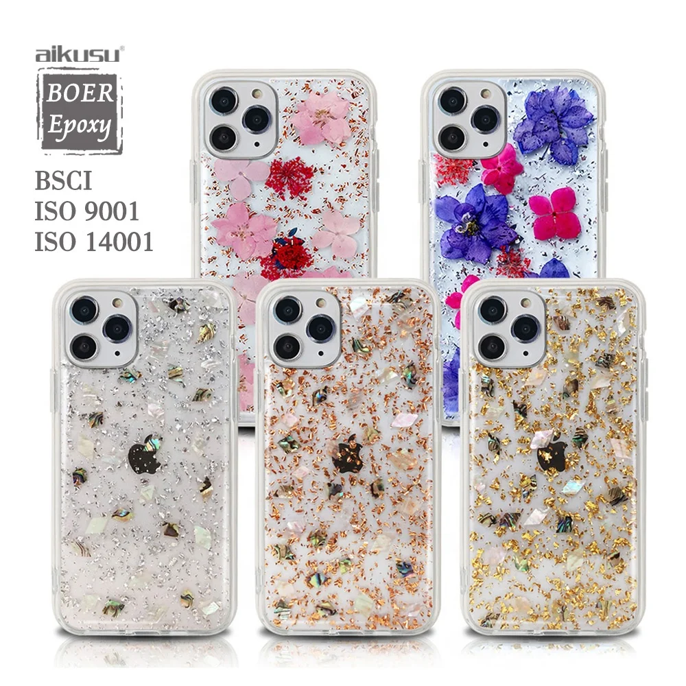 

For iPhone 13 case epoxy resin flower phone cover for iPhone 13 promax