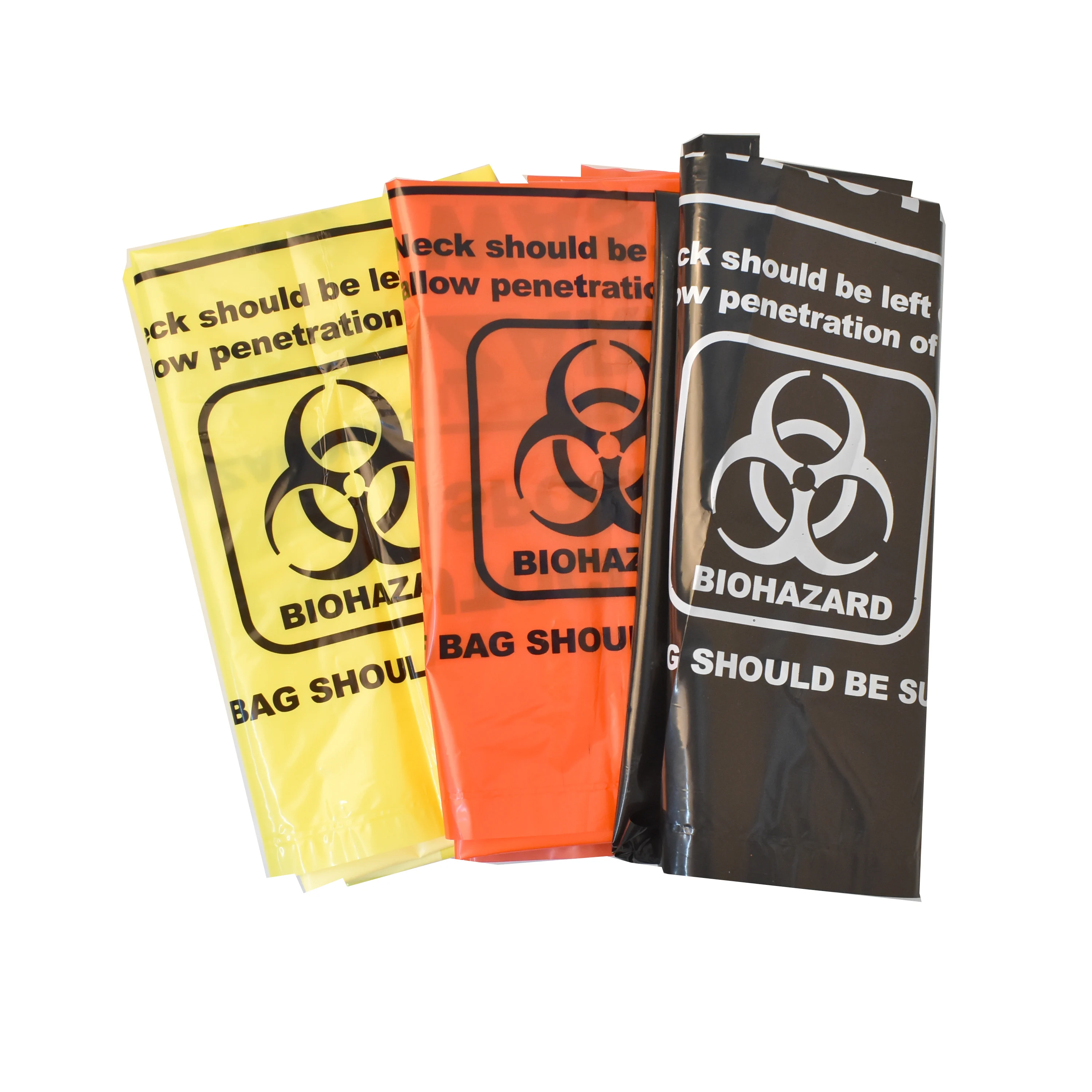 Specimen Bags With Removable Biohazard Logo Orange Tint