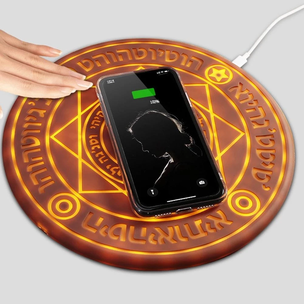 

10W Universal Magic Circle Wireless Charger Qi Wireless Fast Quick Charging Pad for iPhone X XS 8 for Samsung for Huawei Honor