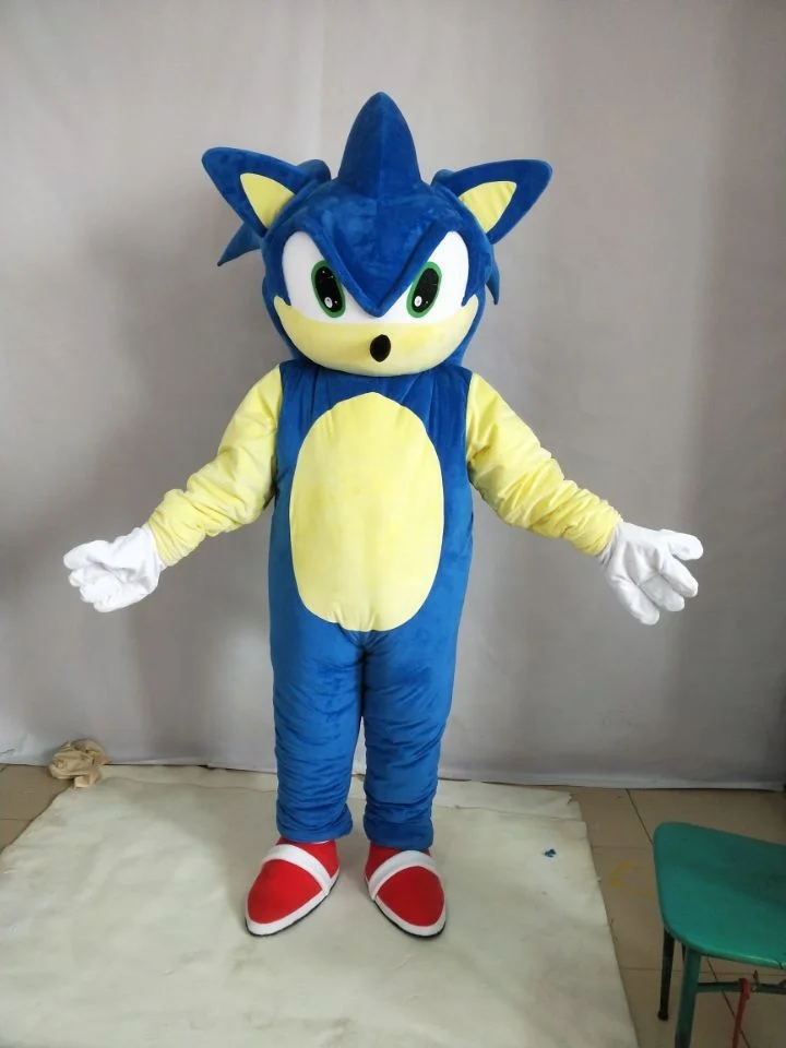 
High quality CE cheap custom made cosplay sonic mascot costume for adults 