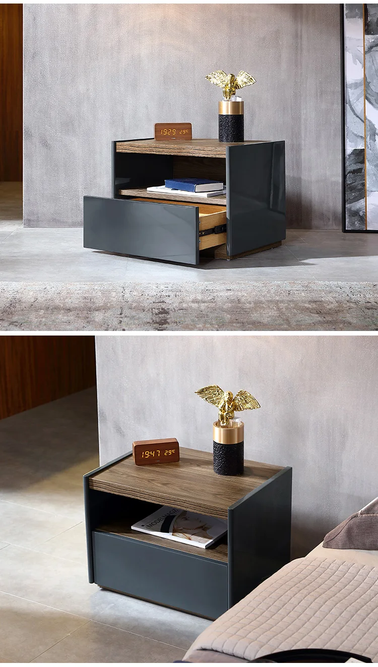 Latest Design Simple Modern Bedside Table Mini Storage Small Side Table Bedroom Nightstand Cabinet