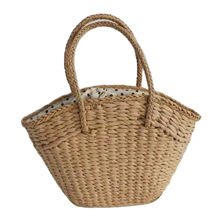 

New arrivals 2021 handmade sea grass handbags storage lady woman summer beach straw tote bag, More color